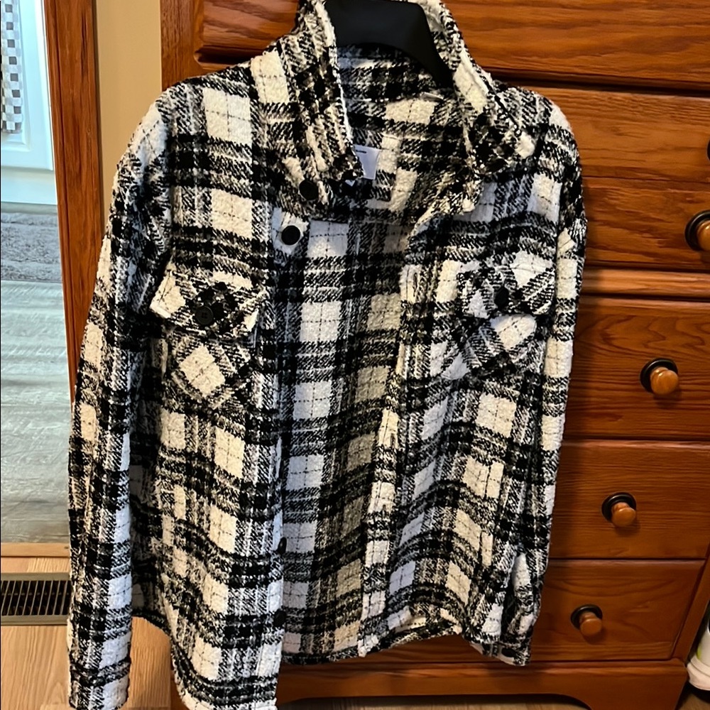 Black and White Plaid Jacket